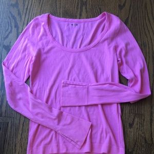 Three dots pink pull over shirt